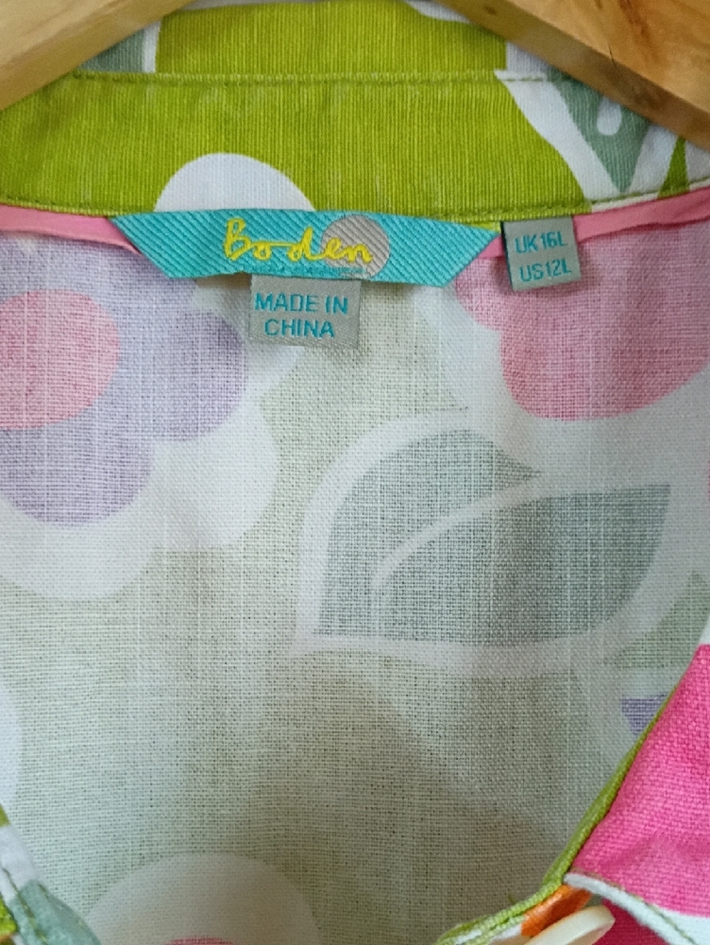 Boden Floral Dress in Lime Green, Pink & Lavender Size 12L - Picture 3 of 7